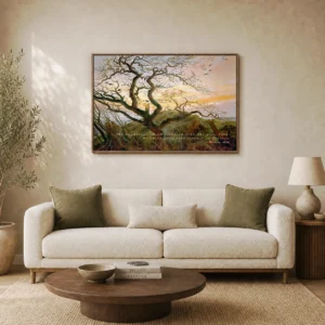 The Ancient Tree in Golden Light