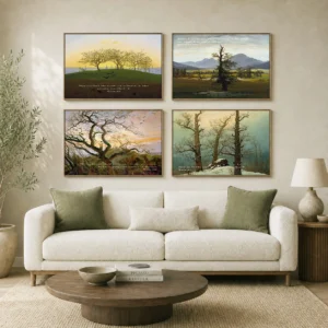 Set of 4 ?? Friedrich ?? Seasons of Silence