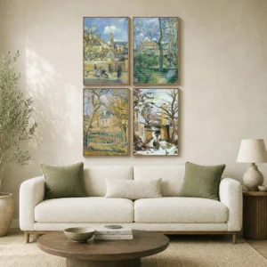 Set of 4 ?? Pissarro ?? Seasons of Pontoise