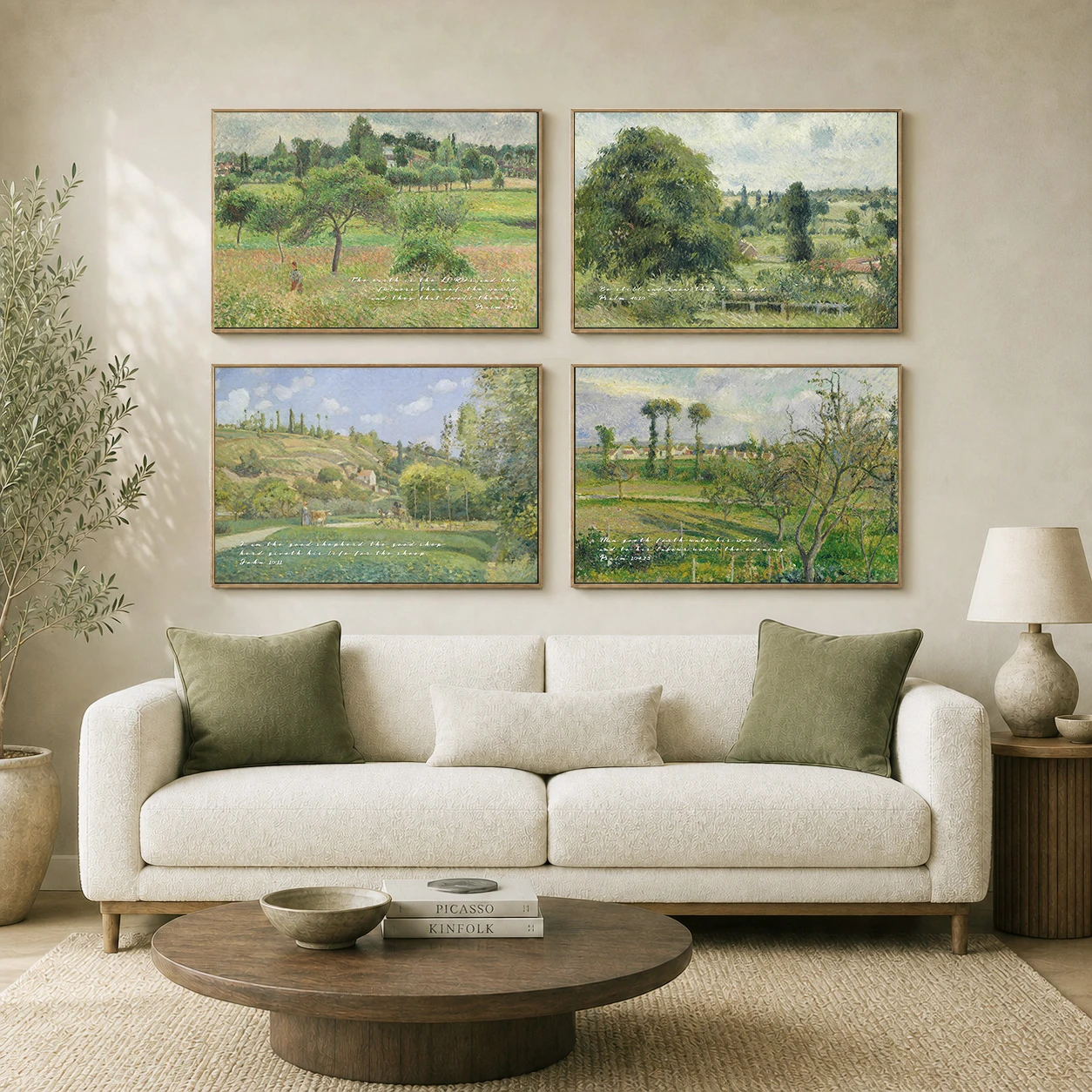 Set of 4 ?? Pissarro ?? Views from the Window