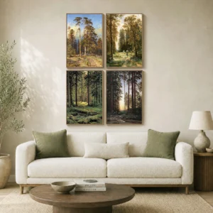 Set of 4 ?? Shishkin ?? Paths Through the Forest