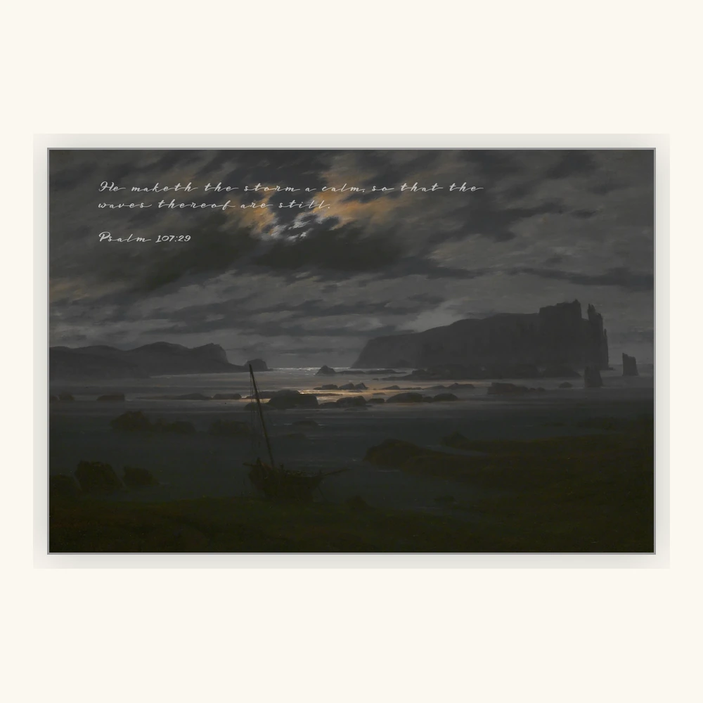 Moonlight Over the Northern Sea Framed Preview