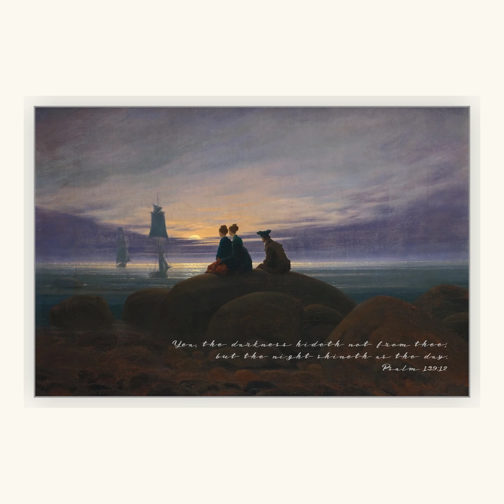 Moonrise Over the Silent Shore Framed Preview
