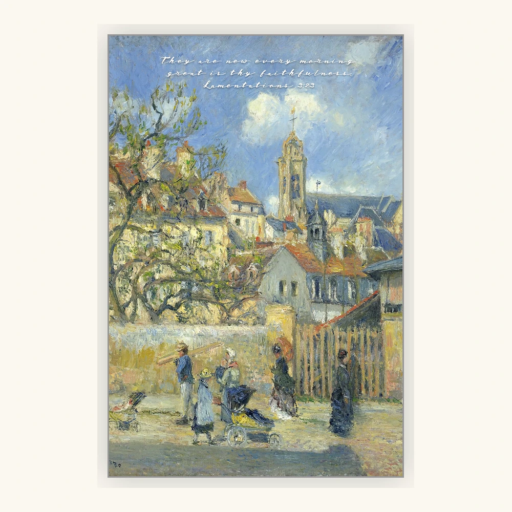 A Village Morning in Pontoise Framed Preview
