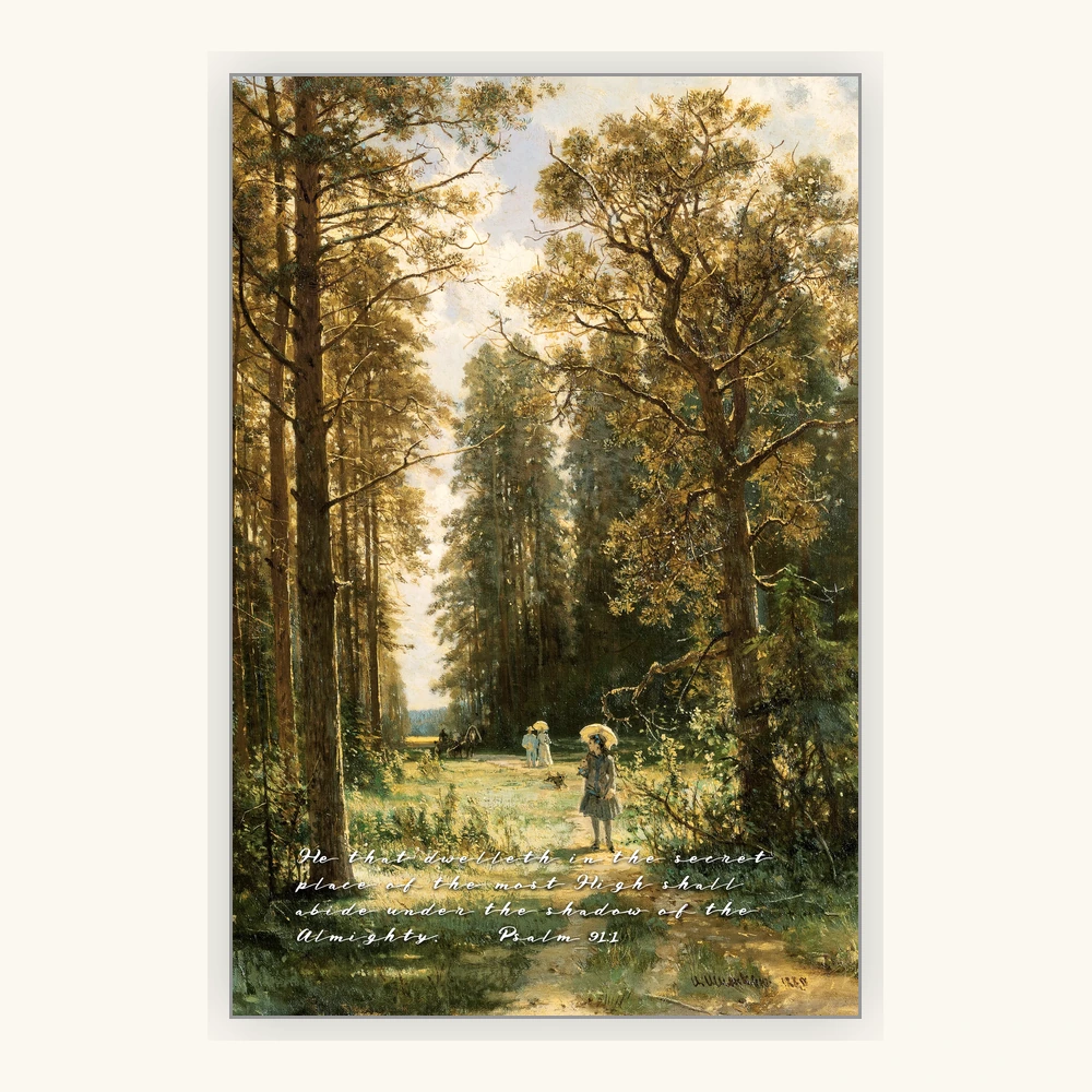 A Walk Beneath the Green Canopy Framed Preview