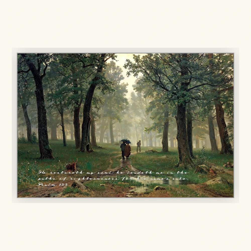 The Quiet Path Through the Woods Framed Preview