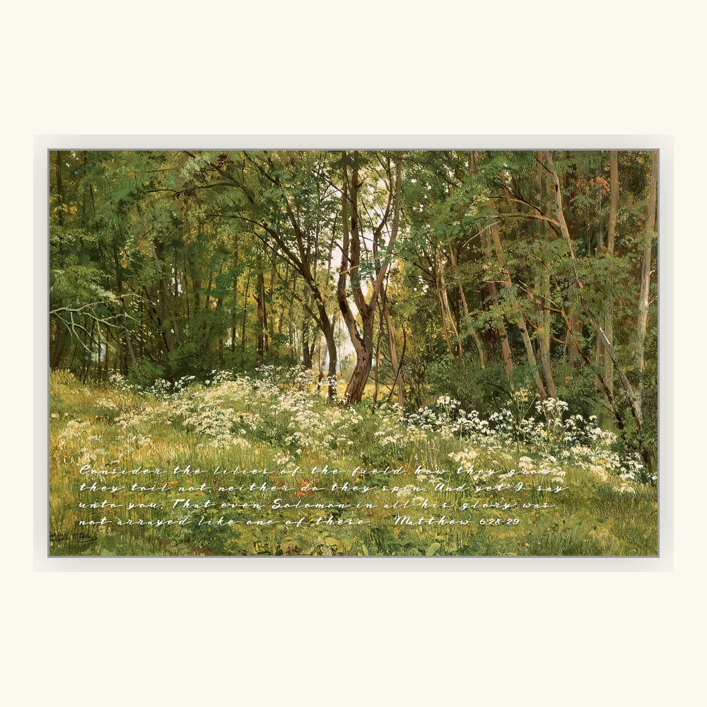 Wildflowers Along the Forest Edge Framed Preview