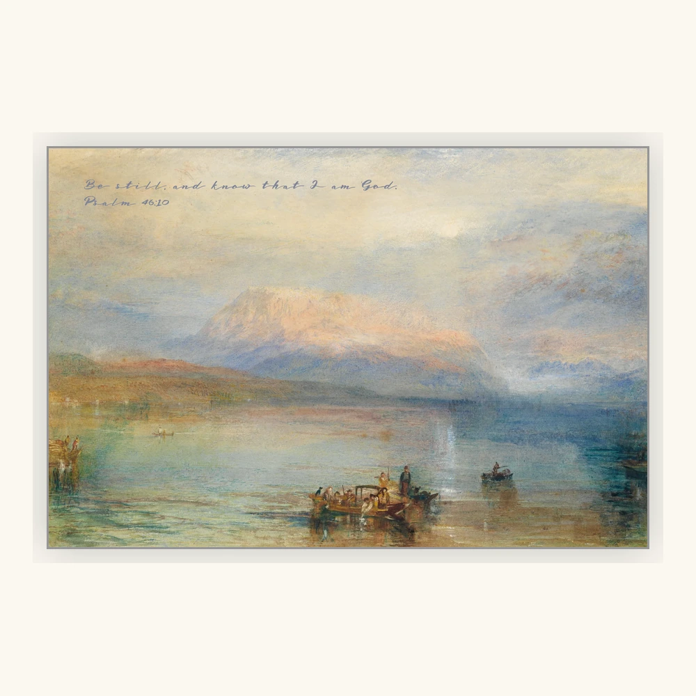 Morning Across the Quiet Waters Framed Preview
