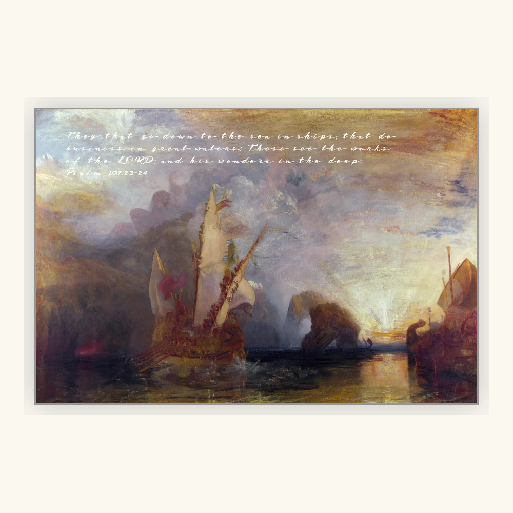 Ships Beneath the Burning Sky Framed Preview