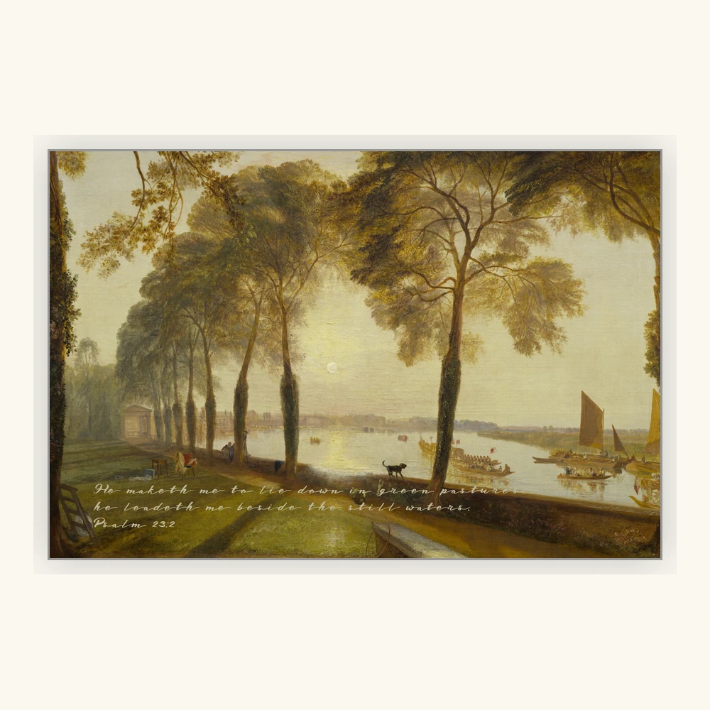 A Peaceful Morning by the Lake Framed Preview